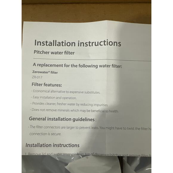 2 Pack Water Filters, Compatible with ZeroWater Pitcher and Dispenser - Picture 3 of 3